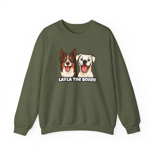 Layla the Boxer Cartoon Sweatshirt