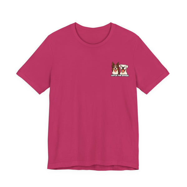 Layla the Boxer Cartoon Tee (Small Logo)