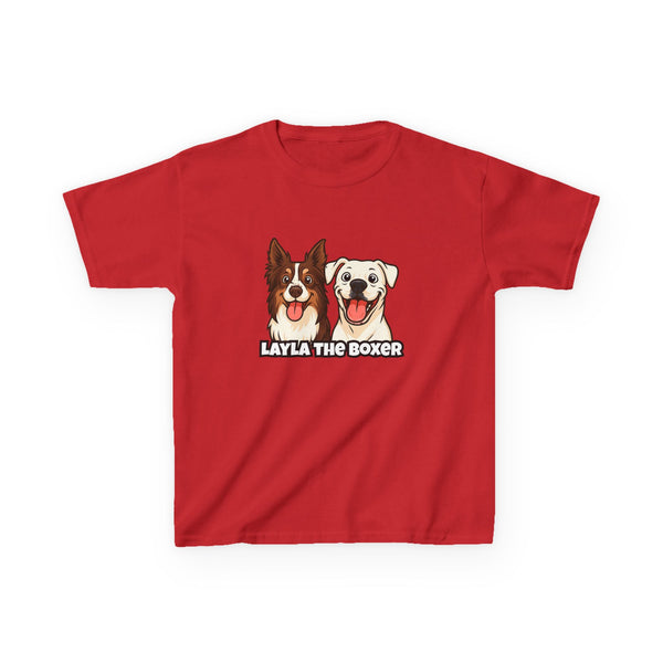 Layla the Boxer Cartoon Kids Tee