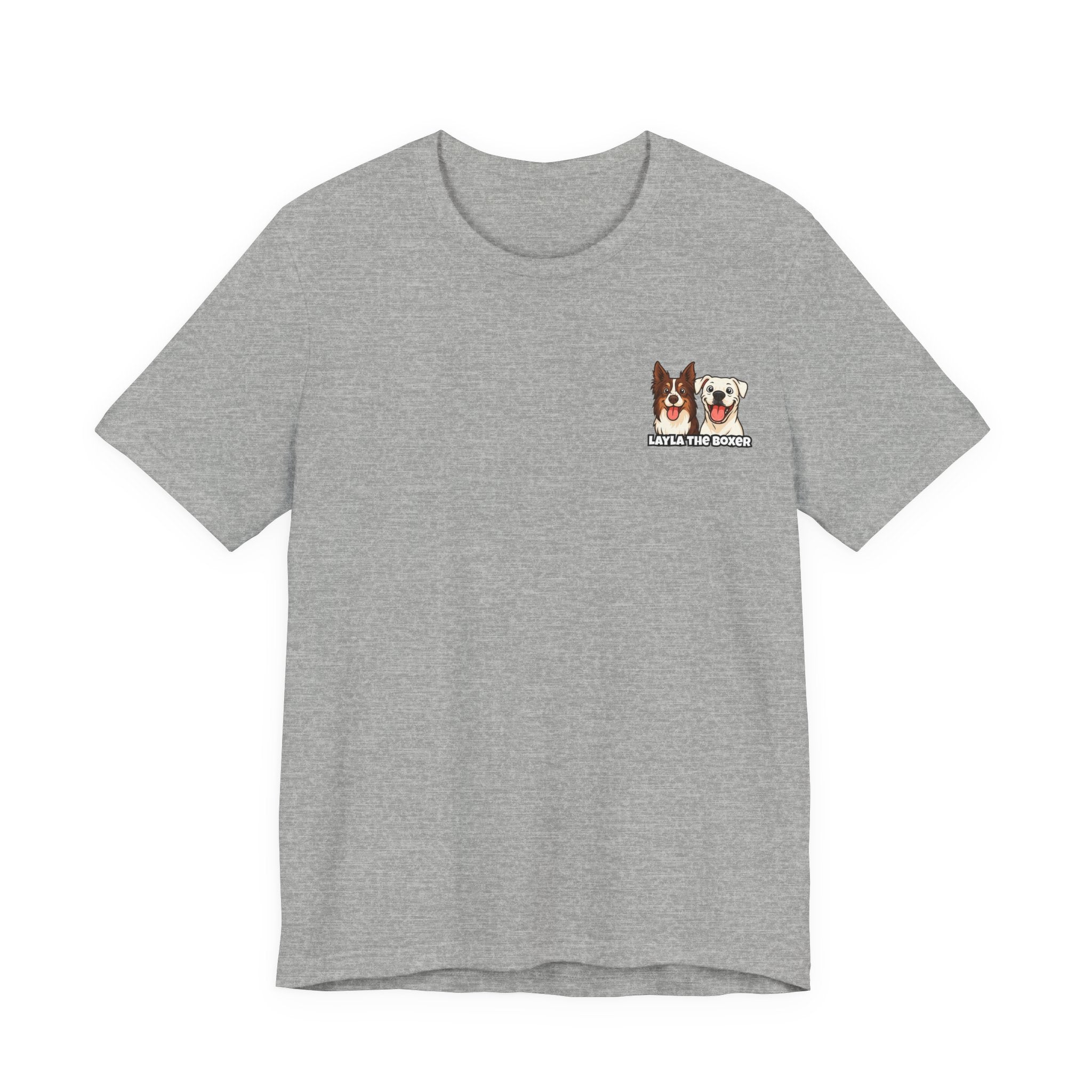 Layla the Boxer Cartoon Tee (Small Logo)