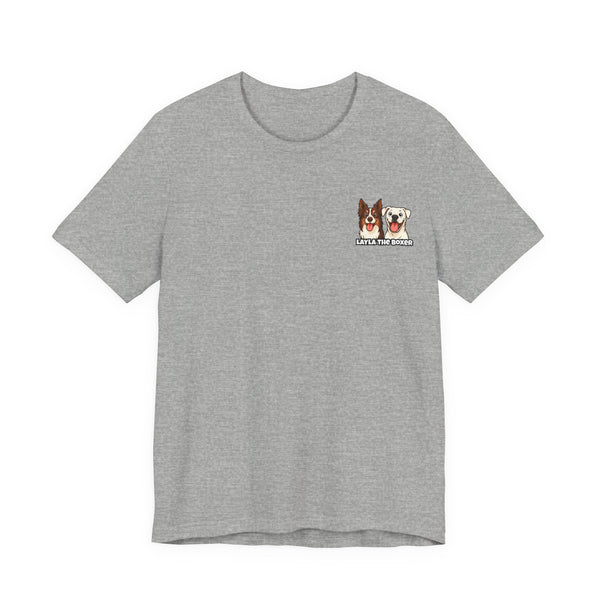 Layla the Boxer Cartoon Tee (Small Logo)
