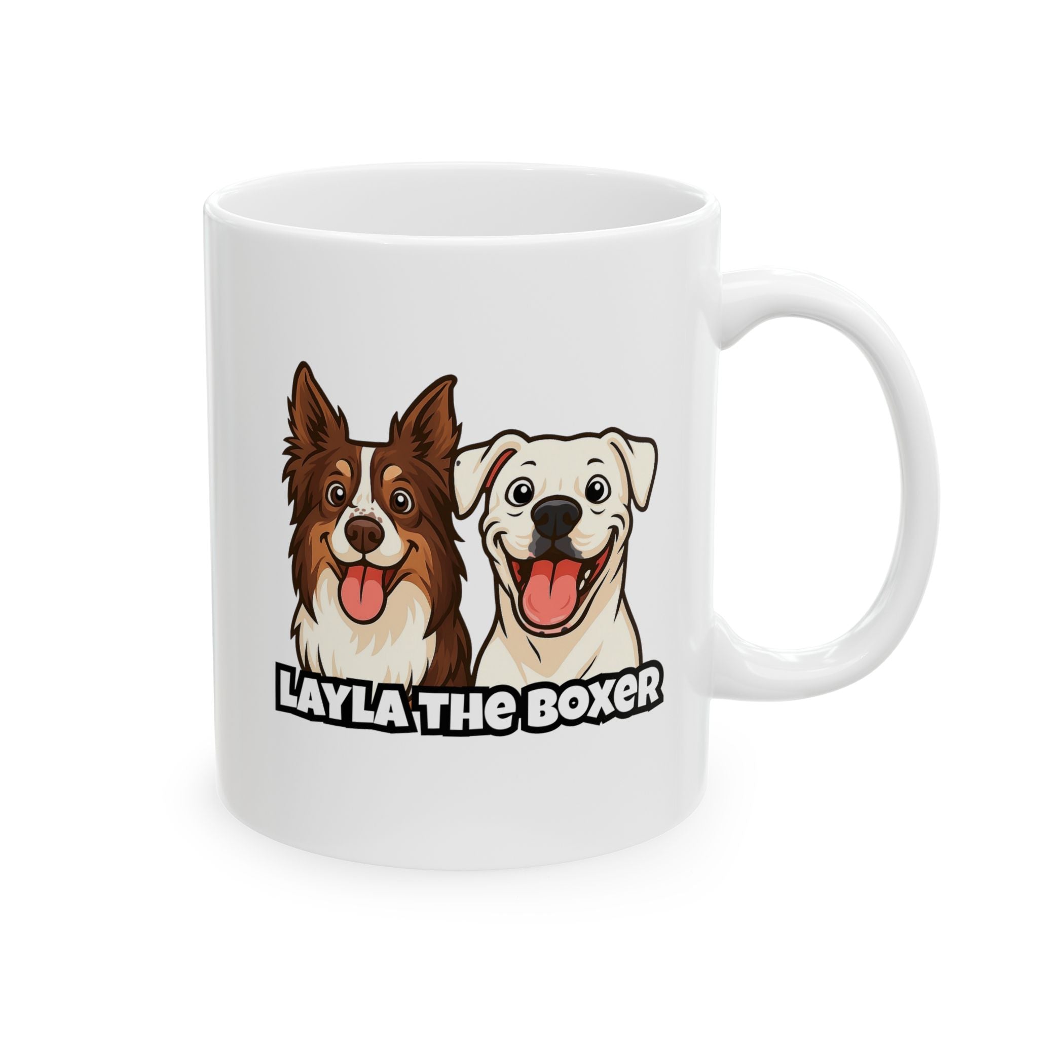 Layla the Boxer Cartoon Mug