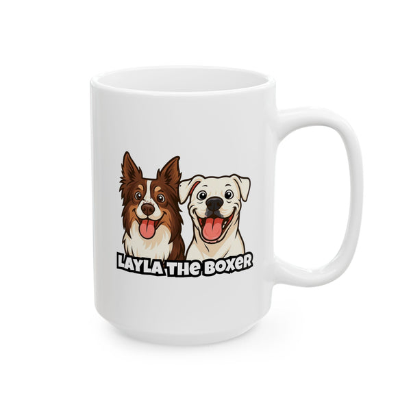 Layla the Boxer Cartoon Mug