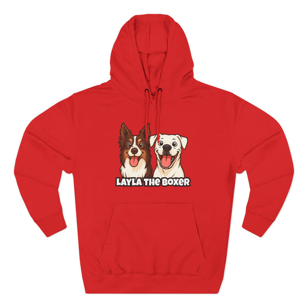 Layla the Boxer Cartoon Hoodie