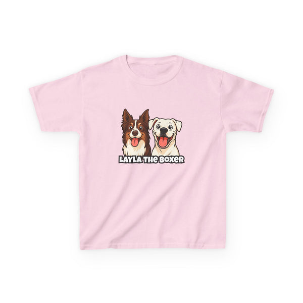 Layla the Boxer Cartoon Kids Tee