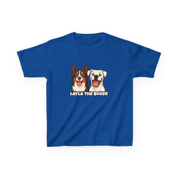 Layla the Boxer Cartoon Kids Tee