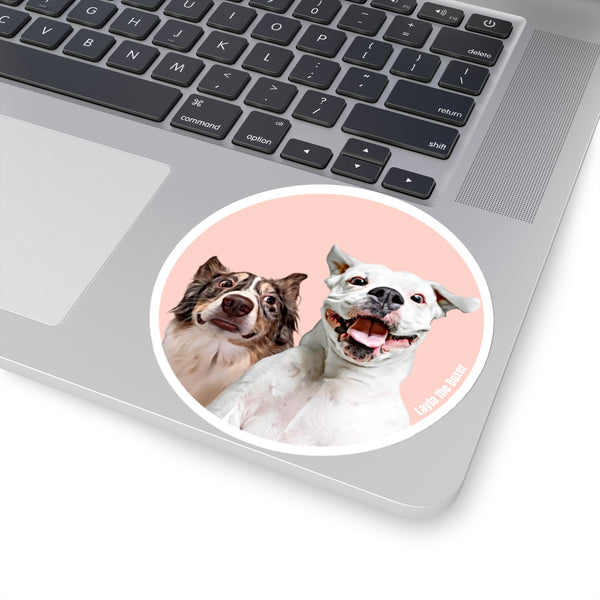 Layla the Boxer Logo Sticker (Blush)