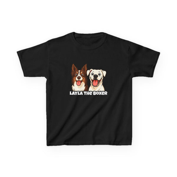 Layla the Boxer Cartoon Kids Tee