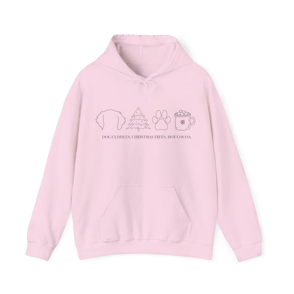 Dog Cuddles, Christmas Trees, and Cocoa Hoodie