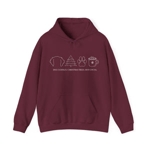 Dog Cuddles, Christmas Trees, and Cocoa Hoodie