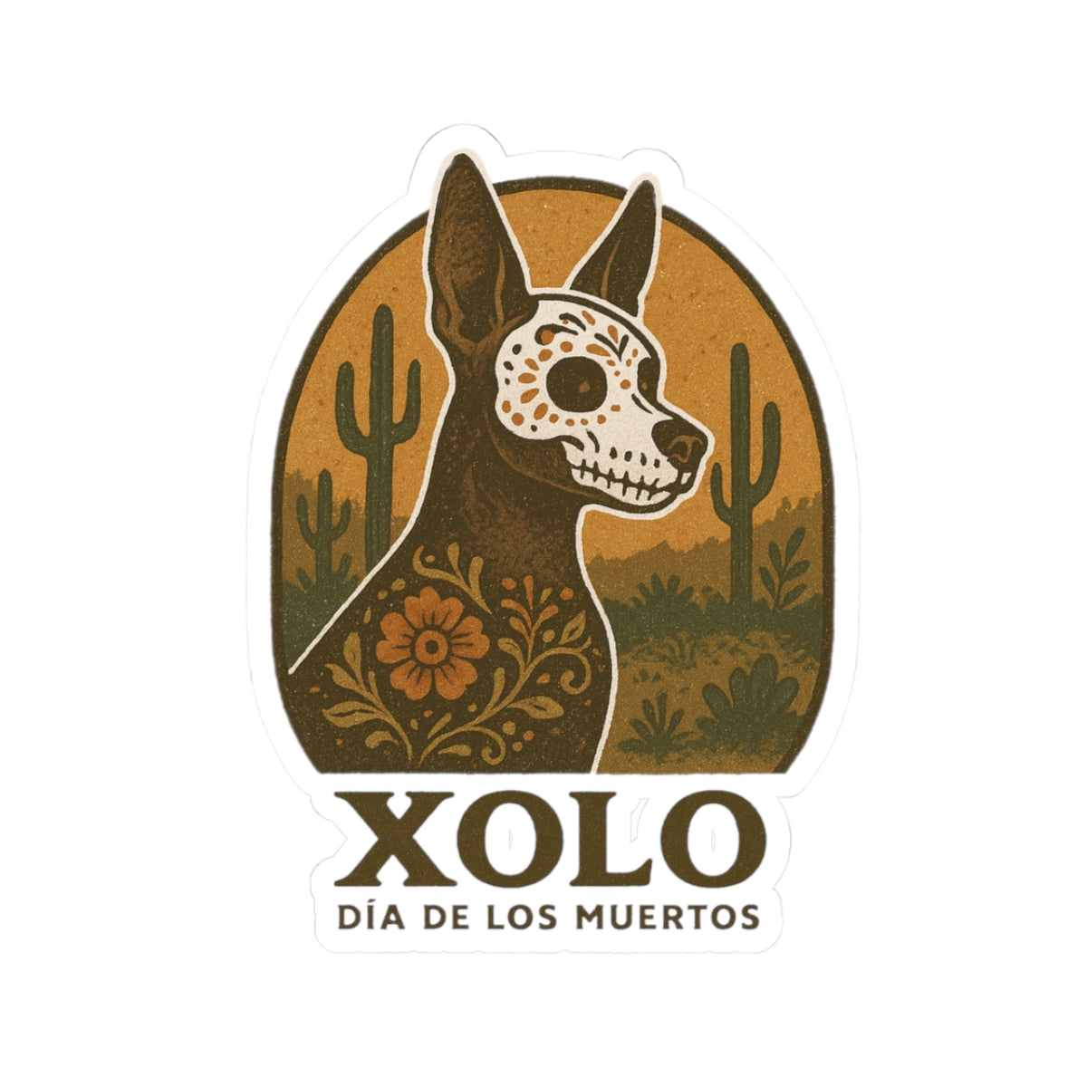 Xolo (Día De Los Muertos) Sticker