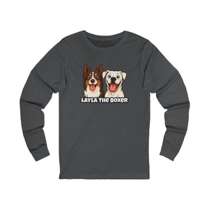 Layla the Boxer Cartoon Long Sleeve Tee