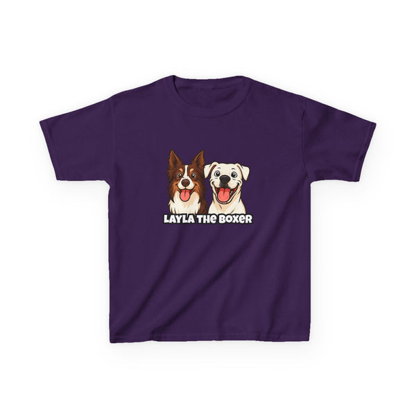 Layla the Boxer Cartoon Kids Tee