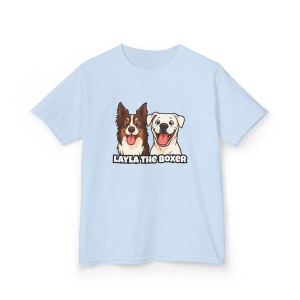Layla the Boxer Cartoon Kids Tee
