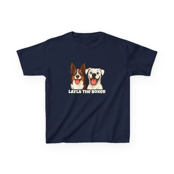 Layla the Boxer Cartoon Kids Tee