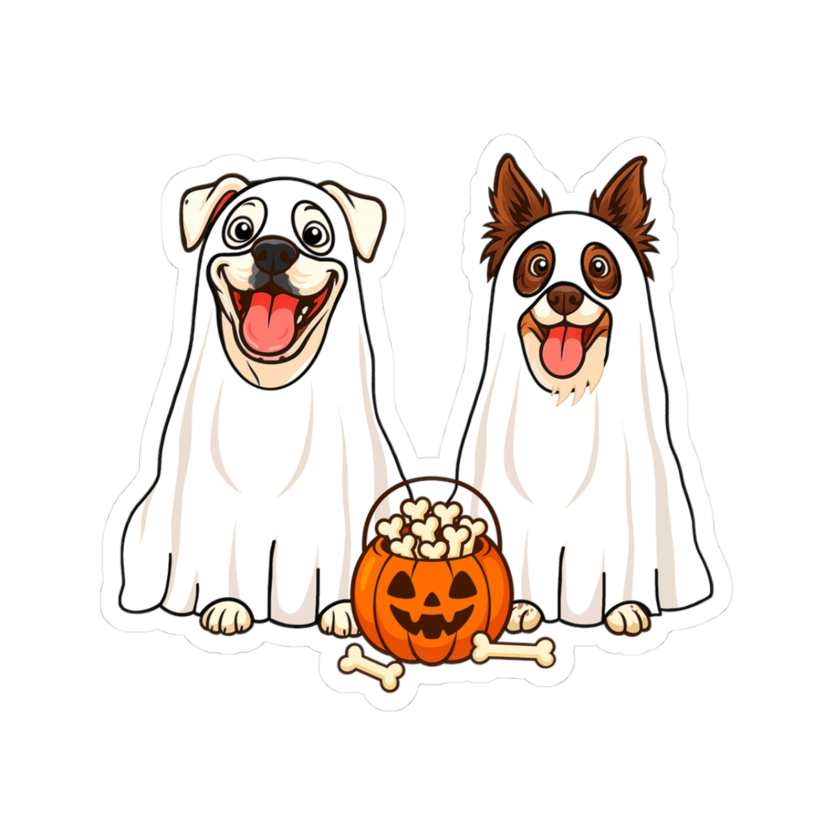 Layla and Luna Ghost Cartoon Sticker