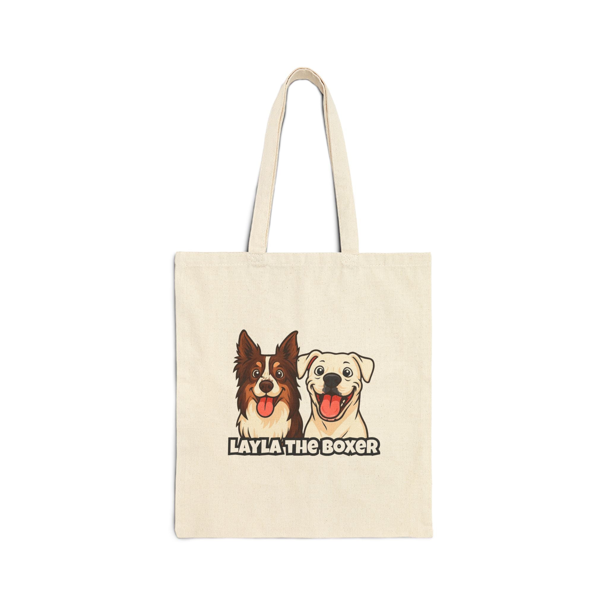 Layla the Boxer Cartoon Tote Bag