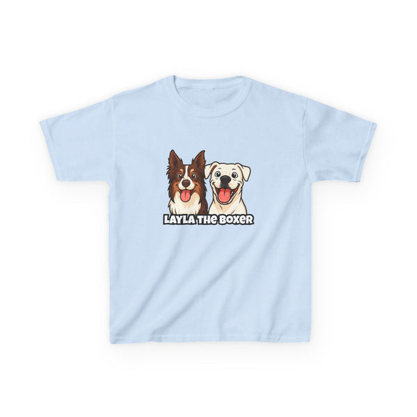 Layla the Boxer Cartoon Kids Tee