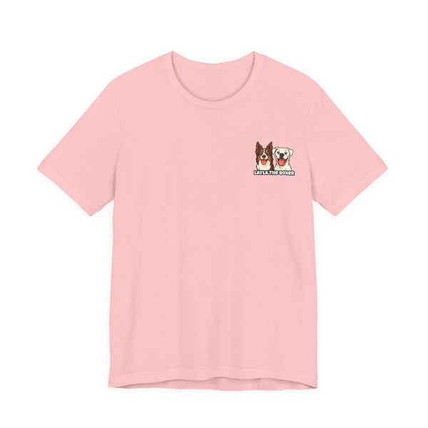 Layla the Boxer Cartoon Tee (Small Logo)