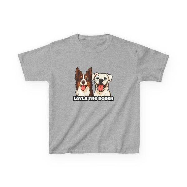 Layla the Boxer Cartoon Kids Tee