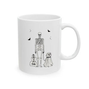 Skeleton and Ghost Dog Mug