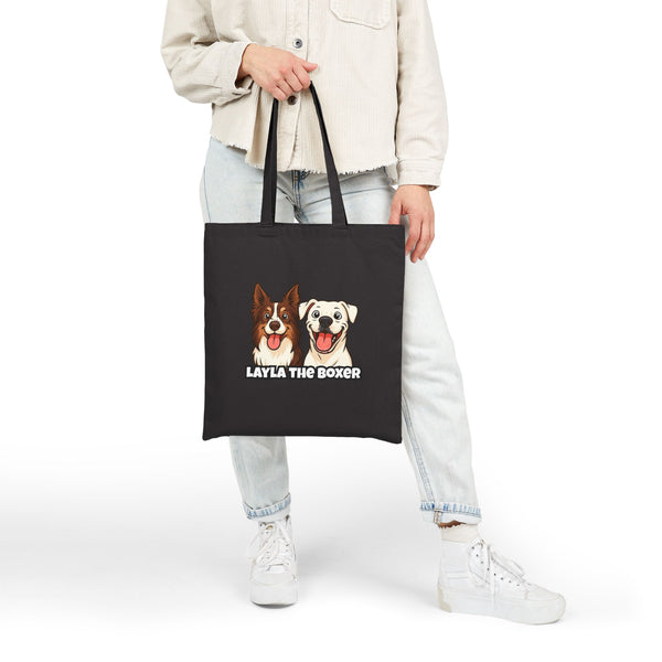Layla the Boxer Cartoon Tote Bag