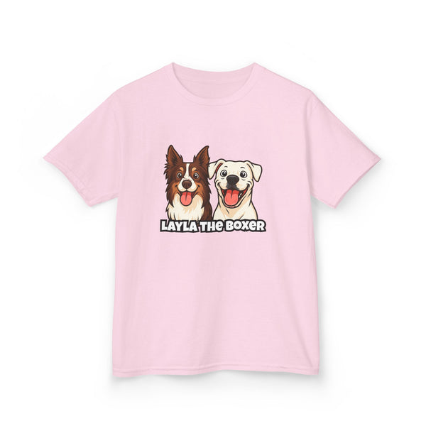Layla the Boxer Cartoon Kids Tee