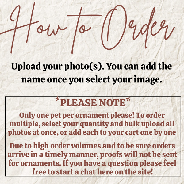 Custom Pet Ear Outline Ornament (FREE shipping)