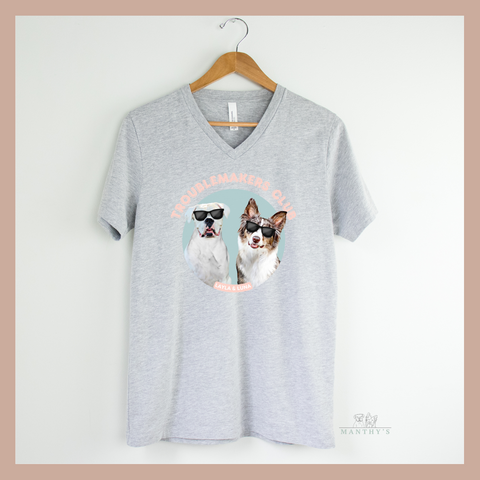 Troublemakers Club Unisex V-Neck Tee
