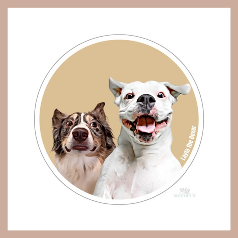 Layla the Boxer Logo Sticker (Sand)