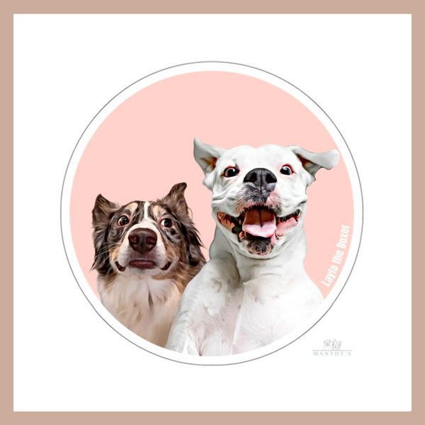 Layla the Boxer Logo Sticker (Blush)
