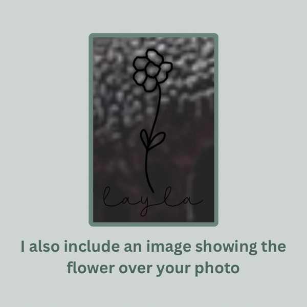 Custom Flower Doodle from Nose (DIGITAL FILE)