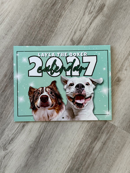 SIGNED 2027 Layla the Boxer Calendar w/ Bonus Recipes