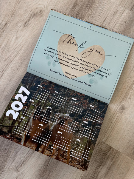 SIGNED 2027 Layla the Boxer Calendar w/ Bonus Recipes