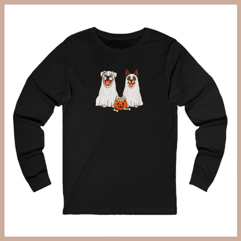 Layla and Luna Ghost Cartoon Long Sleeve Tee