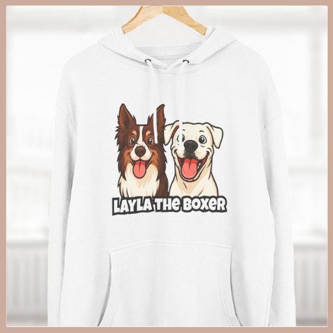 Layla the Boxer Cartoon Hoodie